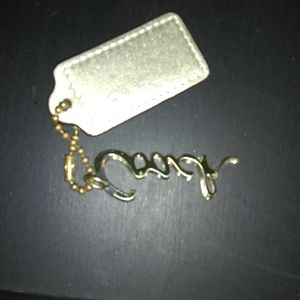 Coach Gold Hangtag and Word Charm